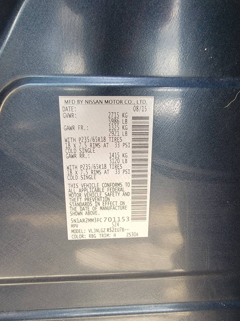 NISSAN PATHFINDER 2015 - Marhaba Auction Used Cars - Image 10