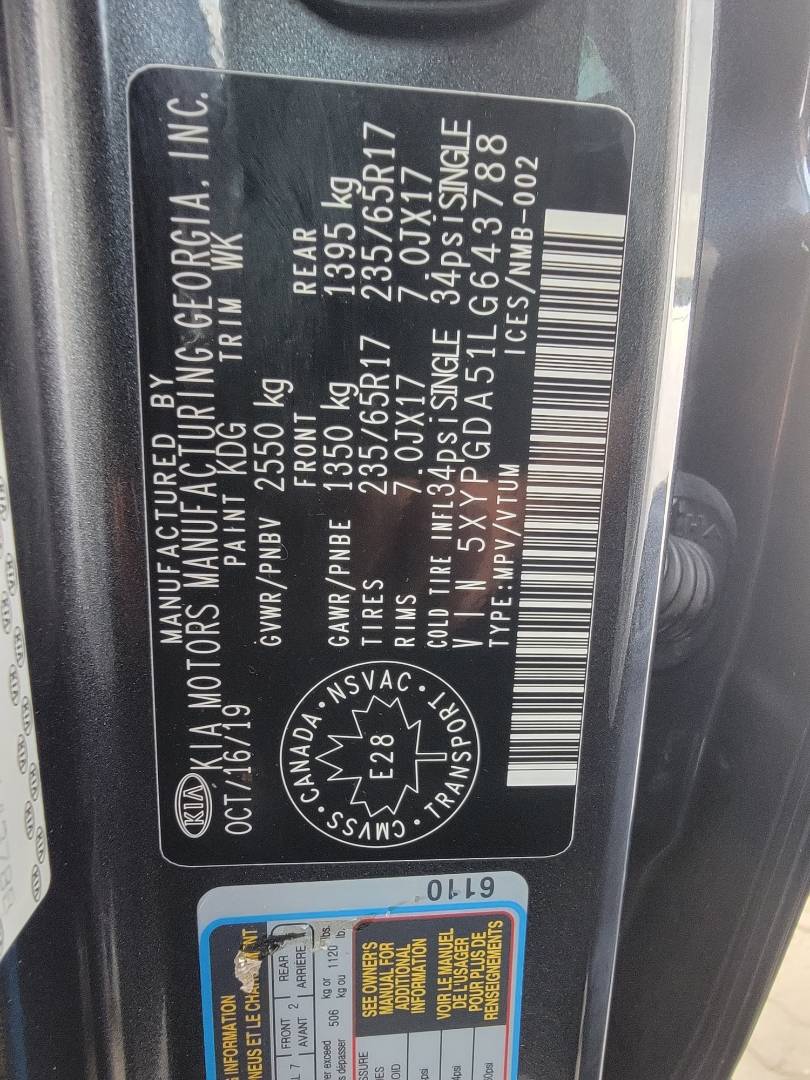 2020 KIA SORENTO — 76080 KM — Lot 643788 — Main - Marhaba Auctions Used Cars - Image 10