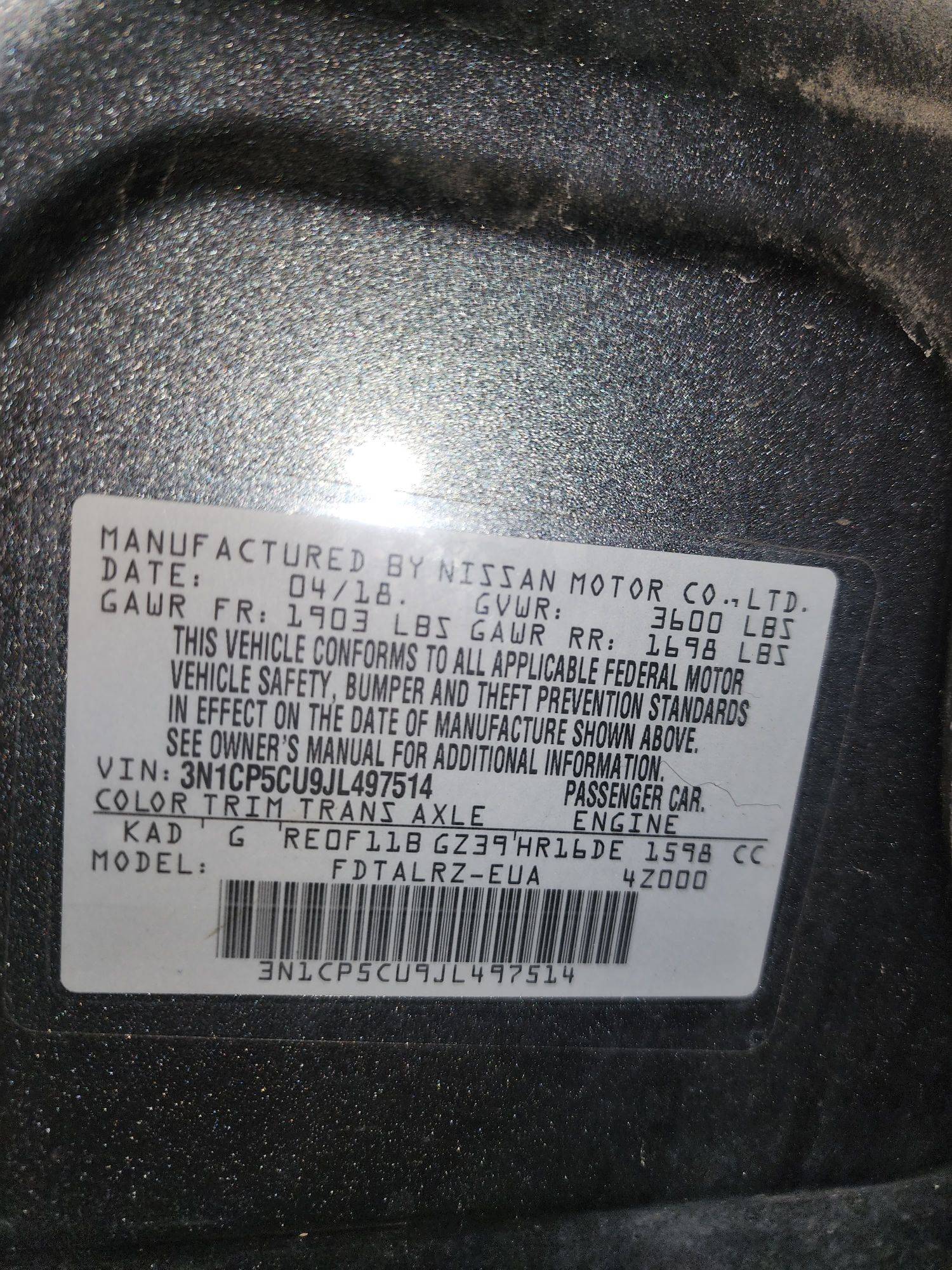 2018 NISSAN KICKS — 149770 Miles — Lot L497514 — Souq - Marhaba Auctions Used Cars - Image 10
