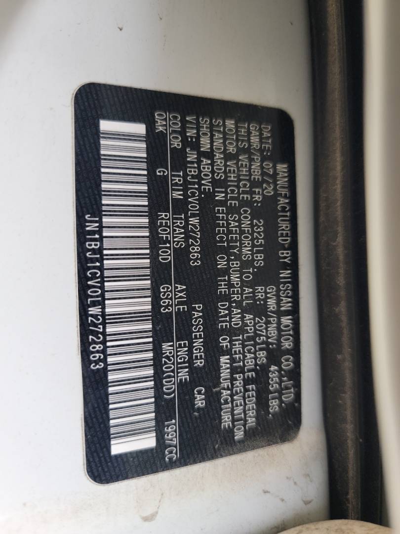2020 NISSAN ROGUE SPORTS — 76756 Miles — Lot V0LW272863 — Main - Marhaba Auctions Used Cars - Image 8