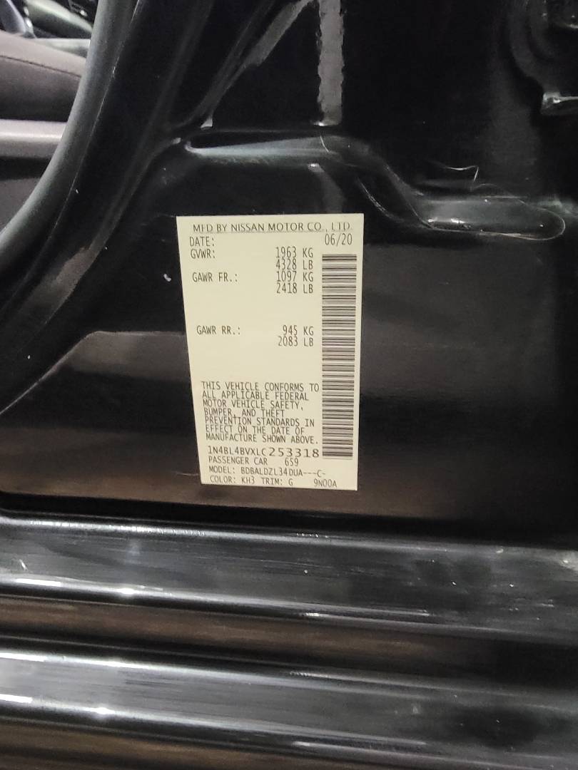 2020 NISSAN ALTIMA — 47588 Miles — Lot 253318 — Main - Marhaba Auctions Used Cars - Image 9
