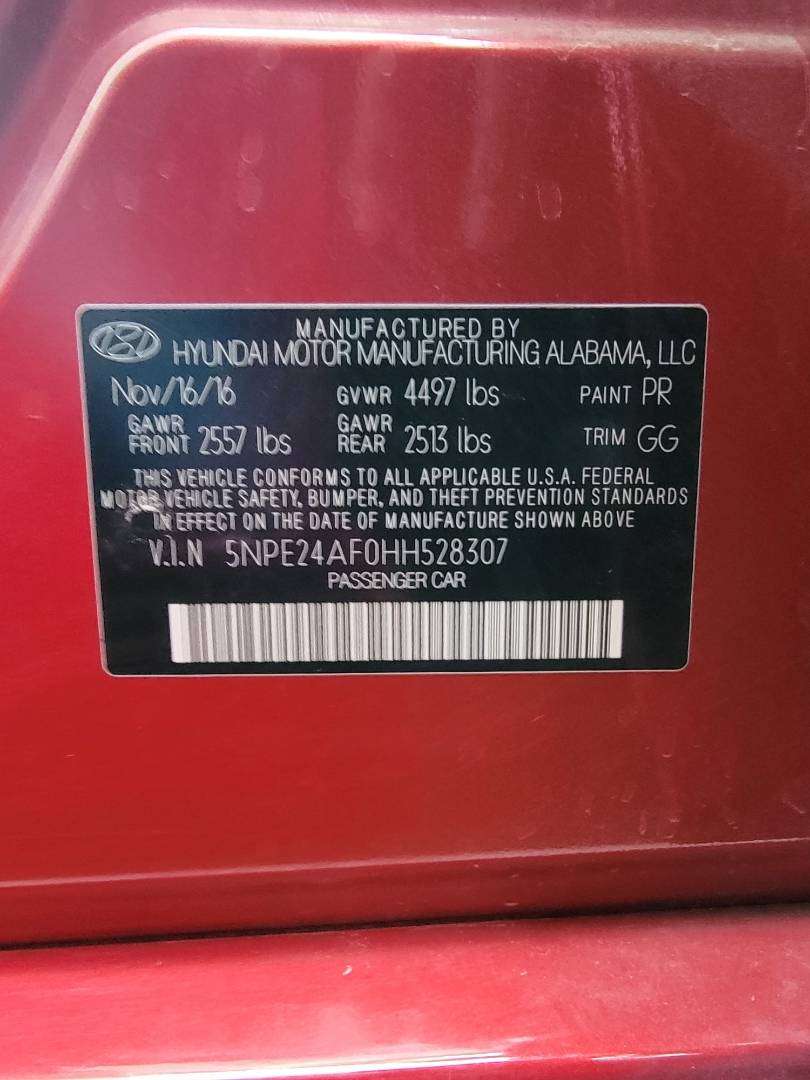 HYUNDAI SONATA 2017 - Marhaba Auction Used Cars - Image 8