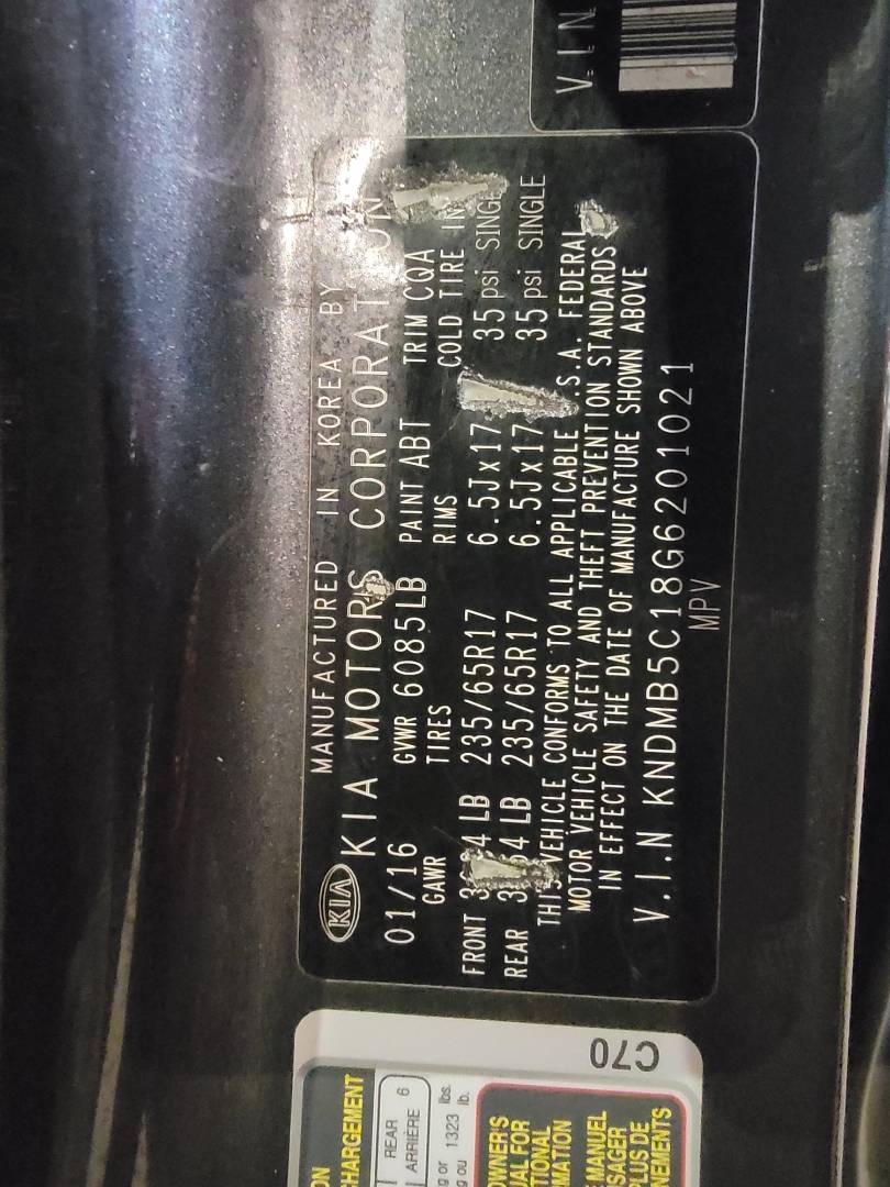 2016 KIA SEDONA — 140982 Miles — Lot 8G6201021 — Main - Marhaba Auctions Used Cars - Image 10