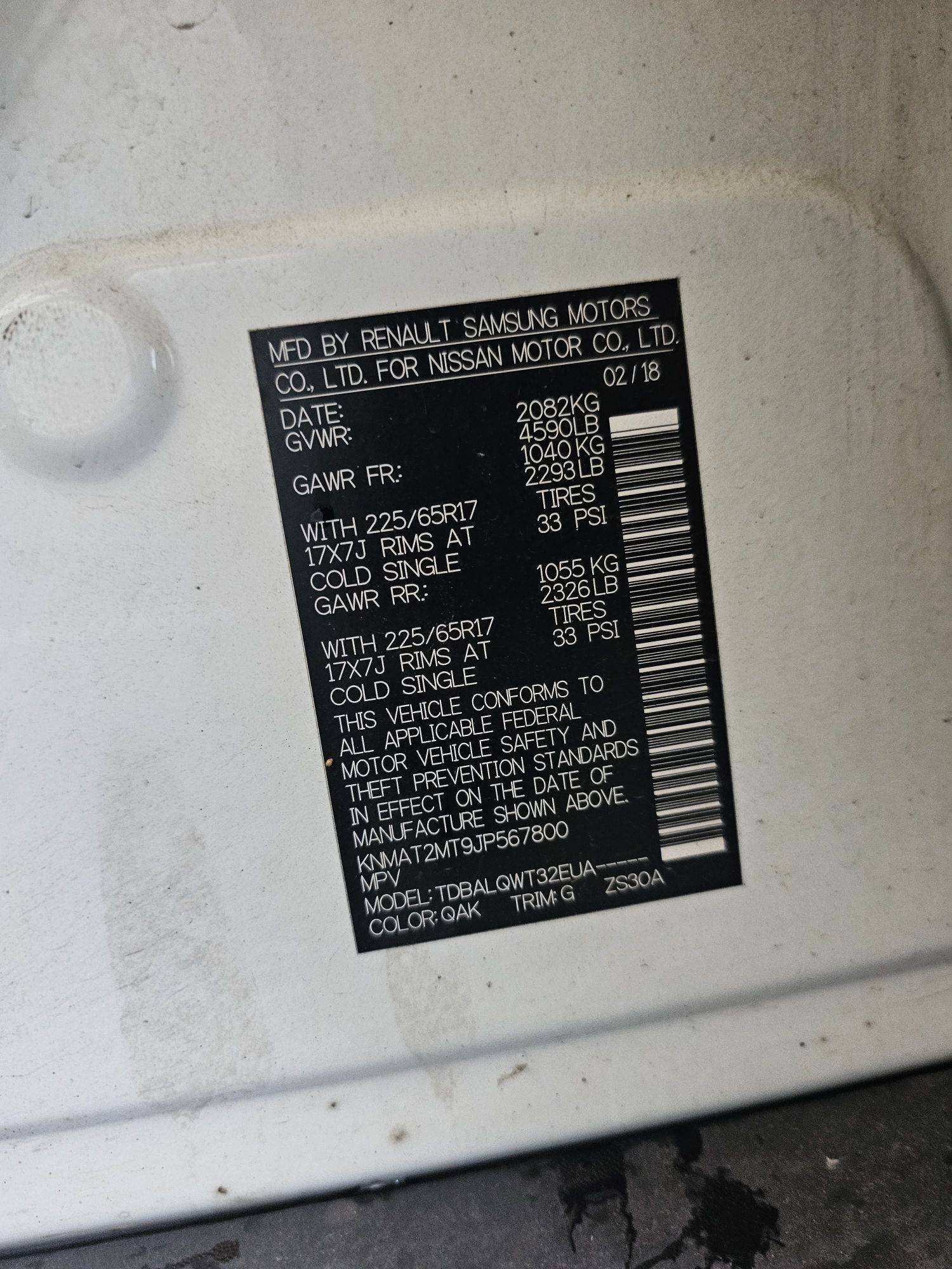 NISSAN ROGUE 2018 - Marhaba Auction Used Cars - Image 9