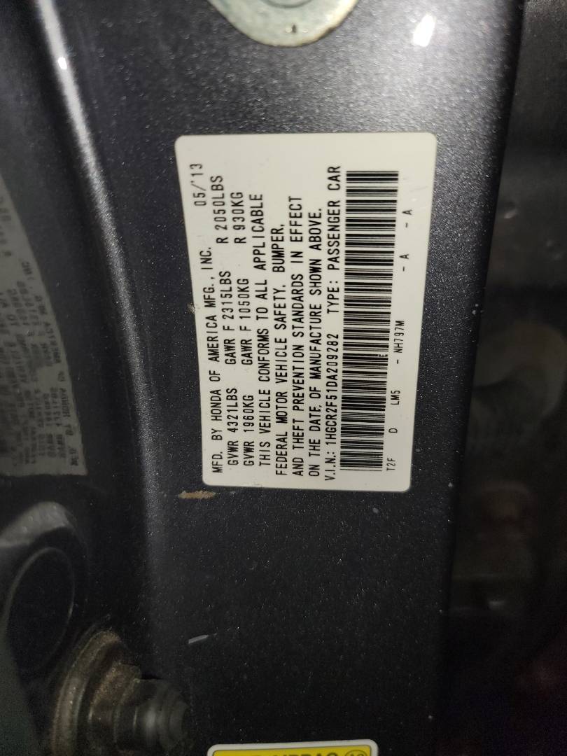 2013 HONDA ACCORD — 175630 Miles — Lot 37498746 - Marhaba Auctions Used Cars - Image 10