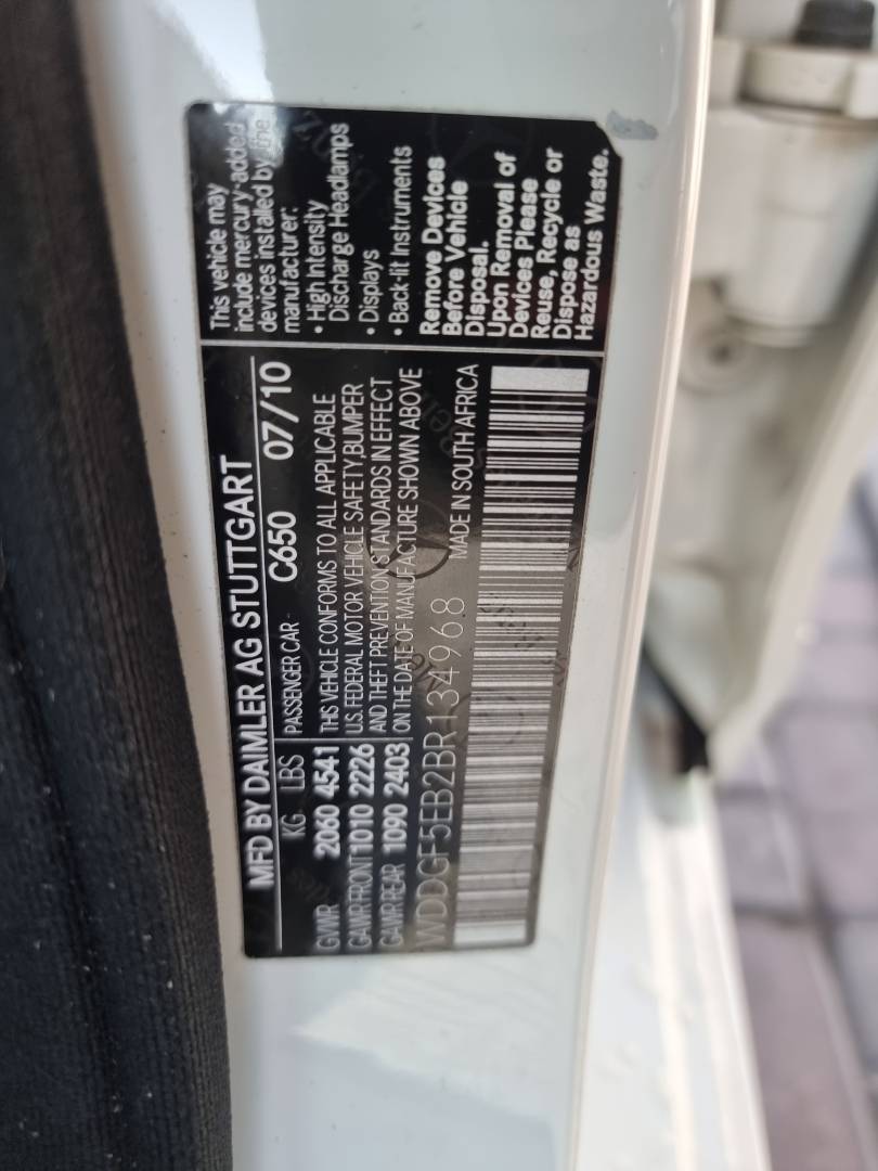 MERCEDES BENZ C300 2011 - Marhaba Auction Used Cars - Image 8