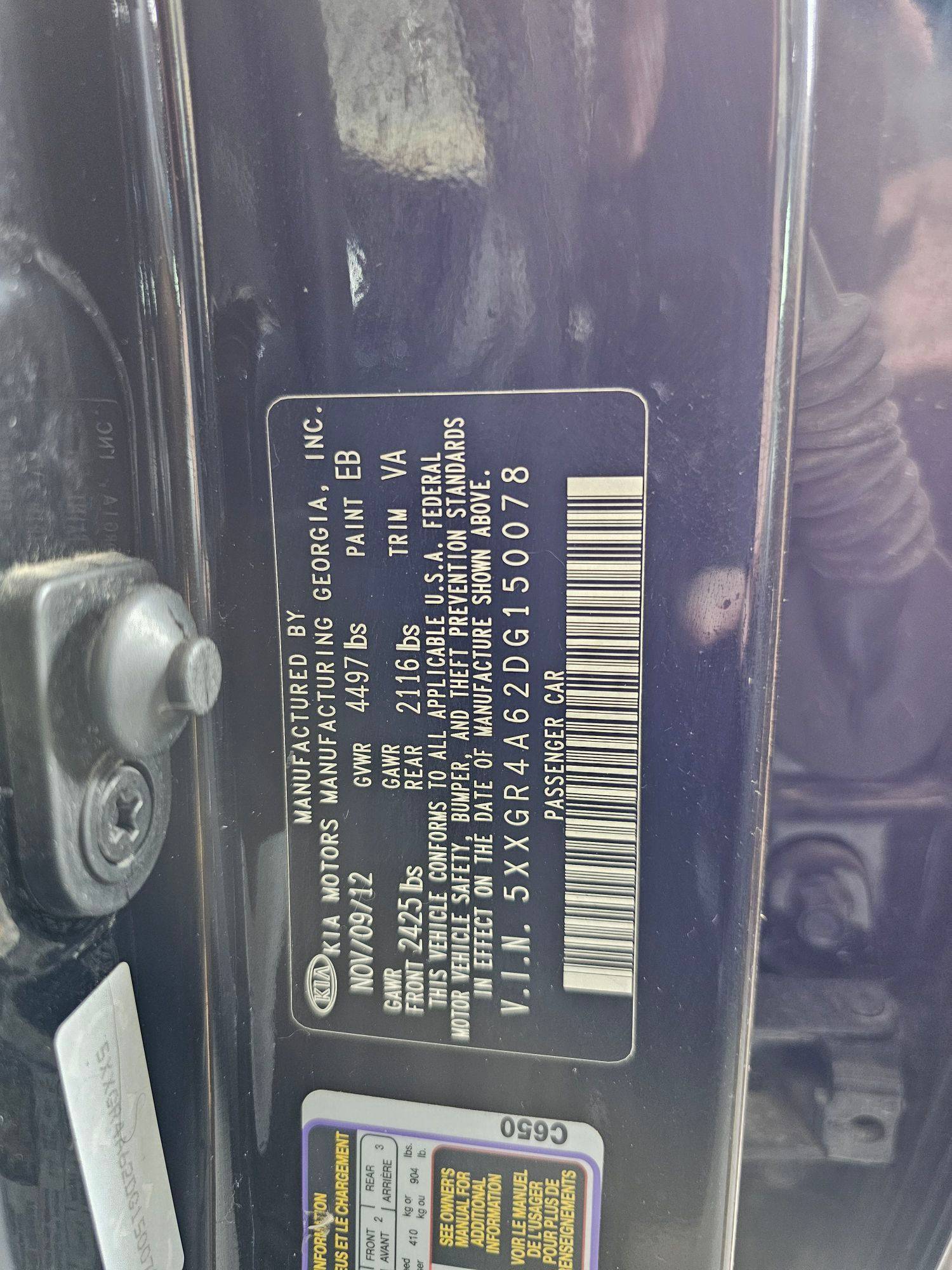2013 KIA OPTIMA — 165872 Miles — Lot DG150078 — Souq - Marhaba Auctions Used Cars - Image 10