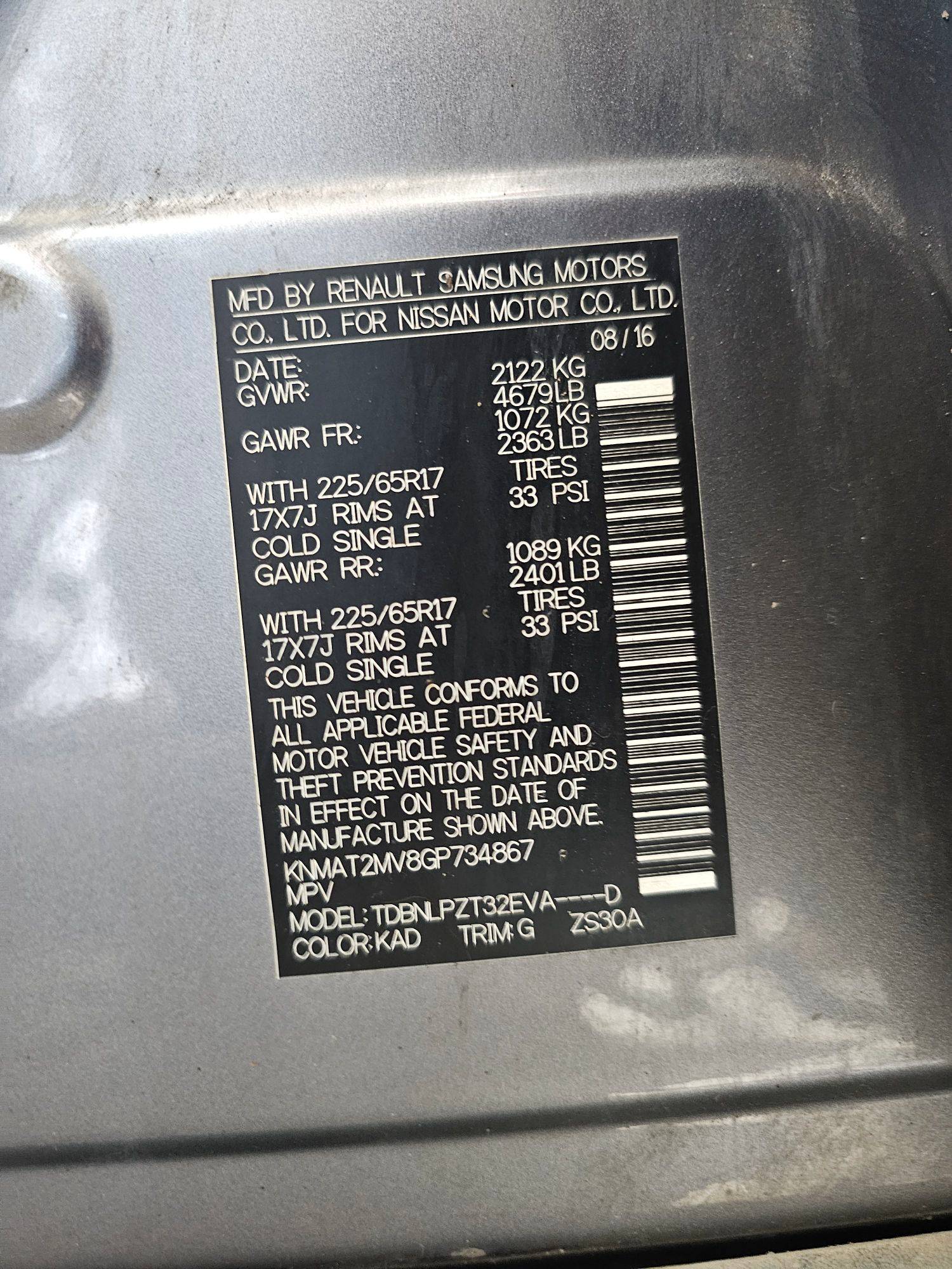 NISSAN ROGUE 2016 - Marhaba Auction Used Cars - Image 9