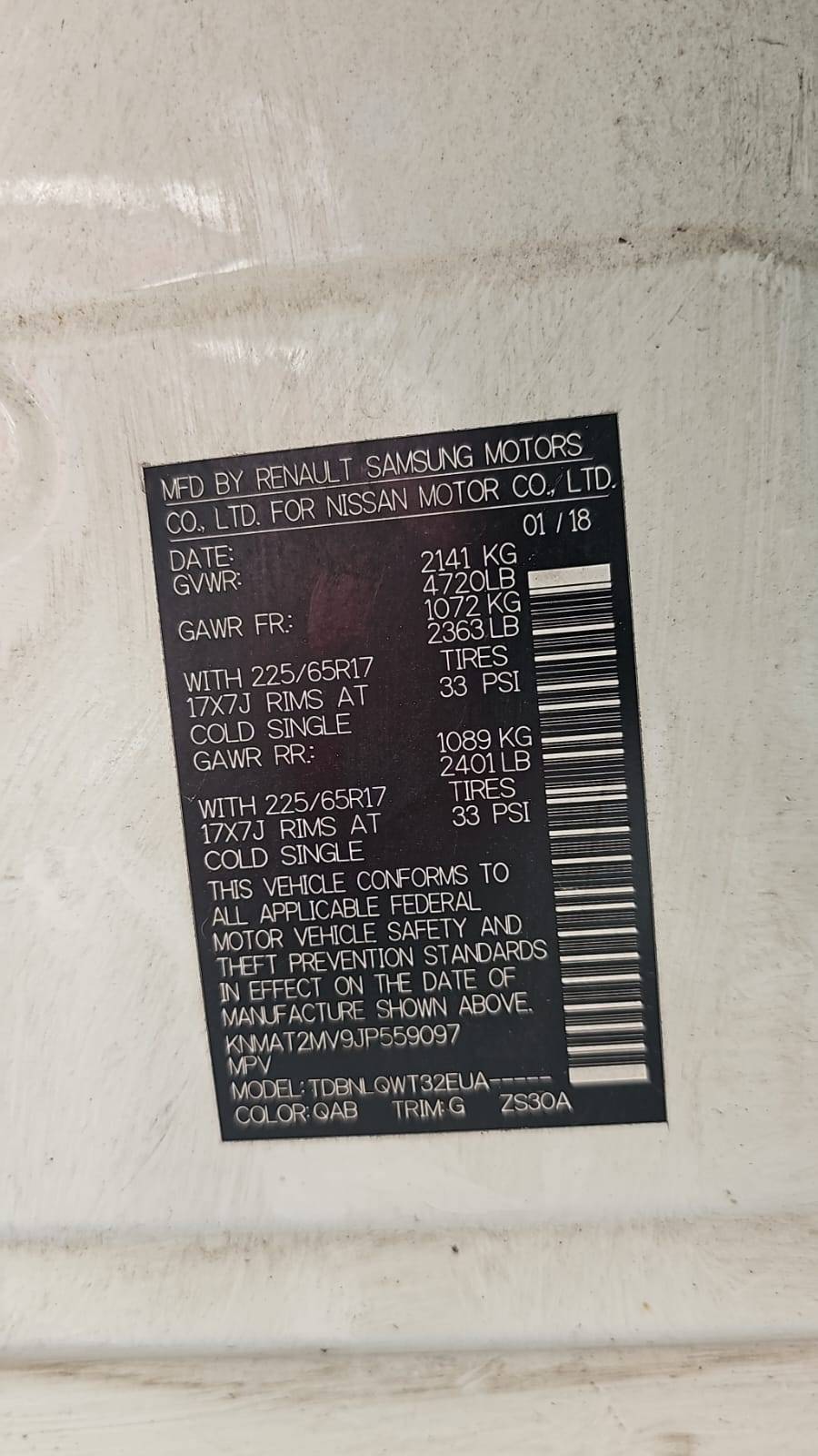 NISSAN ROGUE 2018 - Marhaba Auction Used Cars - Image 5