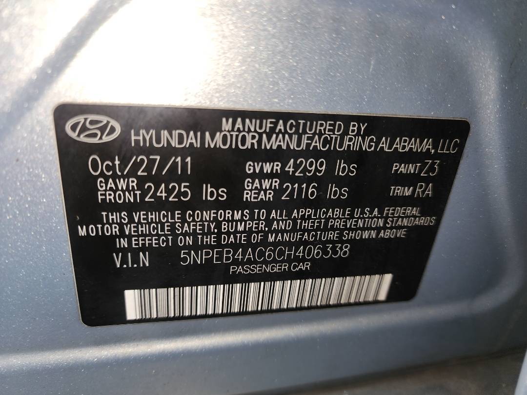 2012 HYUNDAI SONATA — 153148 Miles — Lot 41712914 — Souq - Marhaba Auctions Used Cars - Image 4