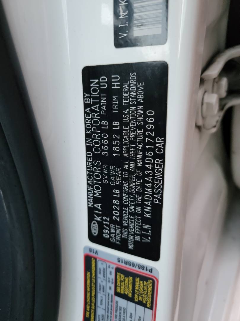 2013 KIA RIO — 155654 Miles — Lot 38374581 - Marhaba Auctions Used Cars - Image 9