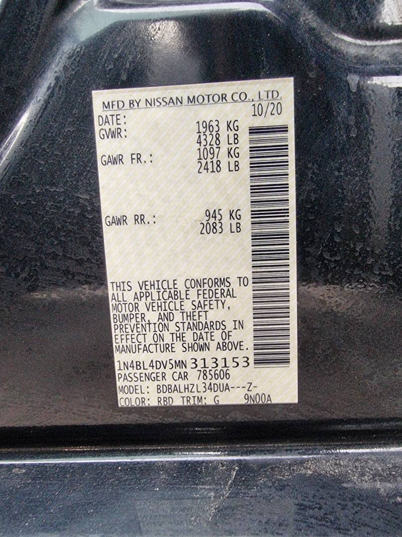 2021 NISSAN ALTIMA — 70368 Miles — Lot 13153 — Ind. 12 - Marhaba Auctions Used Cars - Image 8