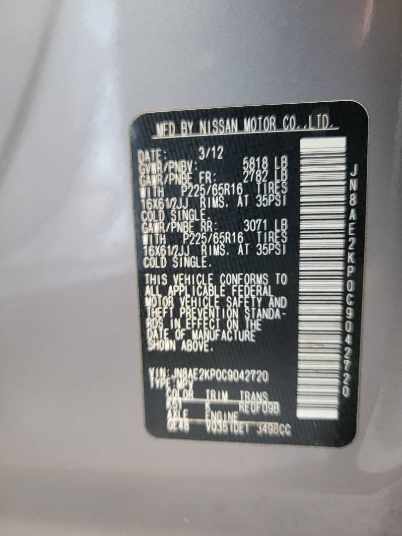 2012 NISSAN QUEST — 218689 Miles — Lot C9042720 — Main - Marhaba Auctions Used Cars - Image 9