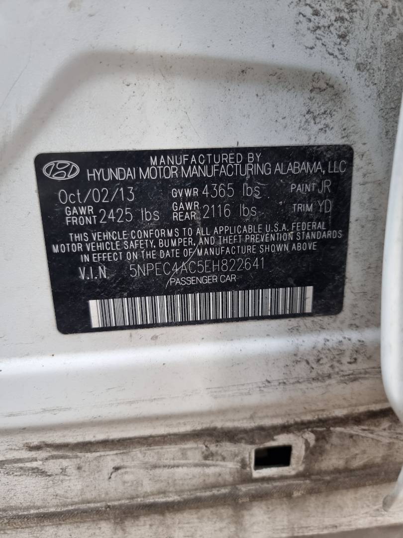 2014 HYUNDAI SONATA — 187533 Miles — Lot 124587 — Ind. 12 - Marhaba Auctions Used Cars - Image 9