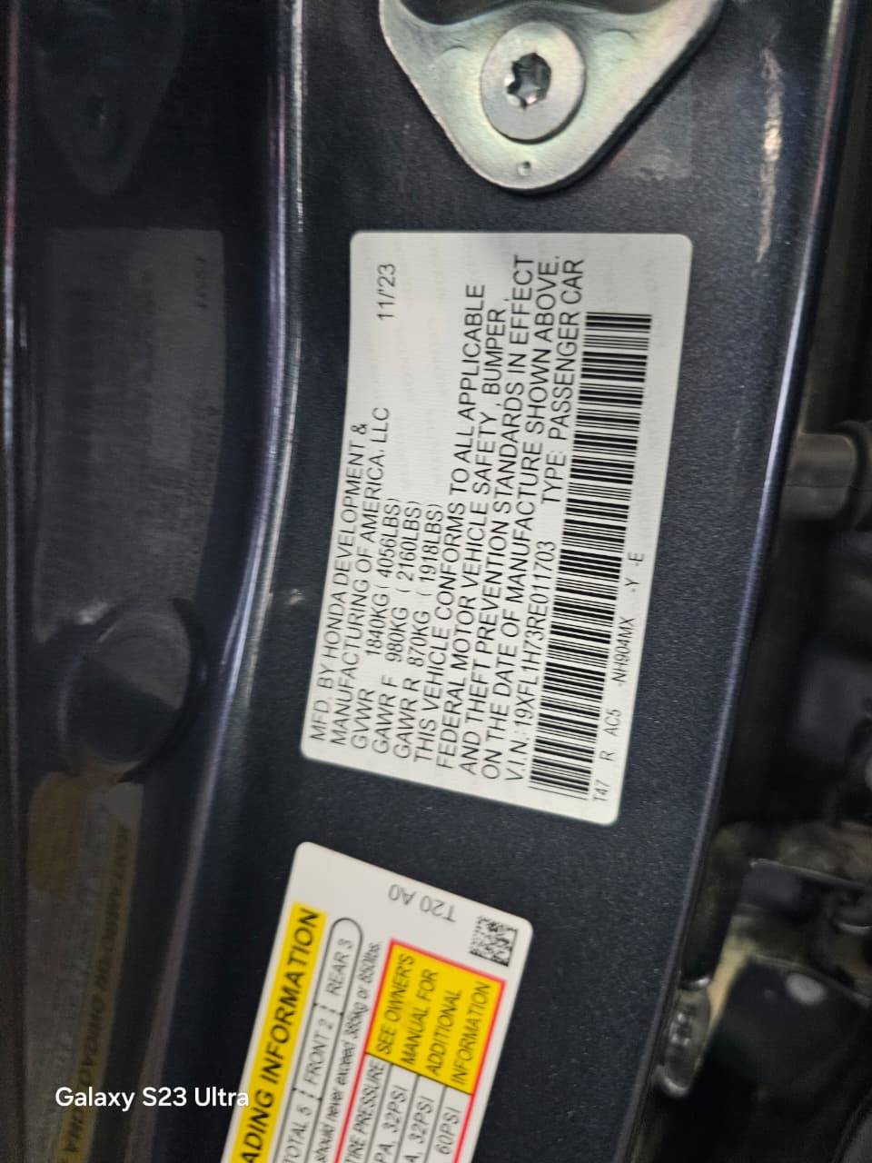 2024 HONDA CIVIC — 9006 KM — Lot RE011703 — Main - Marhaba Auctions Used Cars - Image 9