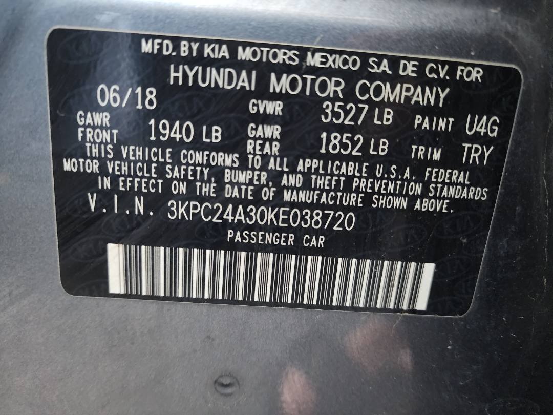 2019 HYUNDAI ACCENT — 100461 Miles — Lot E038720 - Marhaba Auctions Used Cars - Image 4