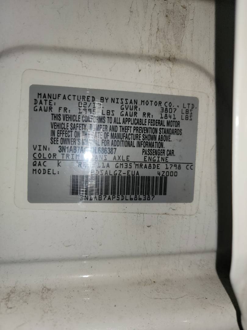 2013 NISSAN SENTRA — 150147 Miles — Lot 82501083 - Marhaba Auctions Used Cars - Image 10