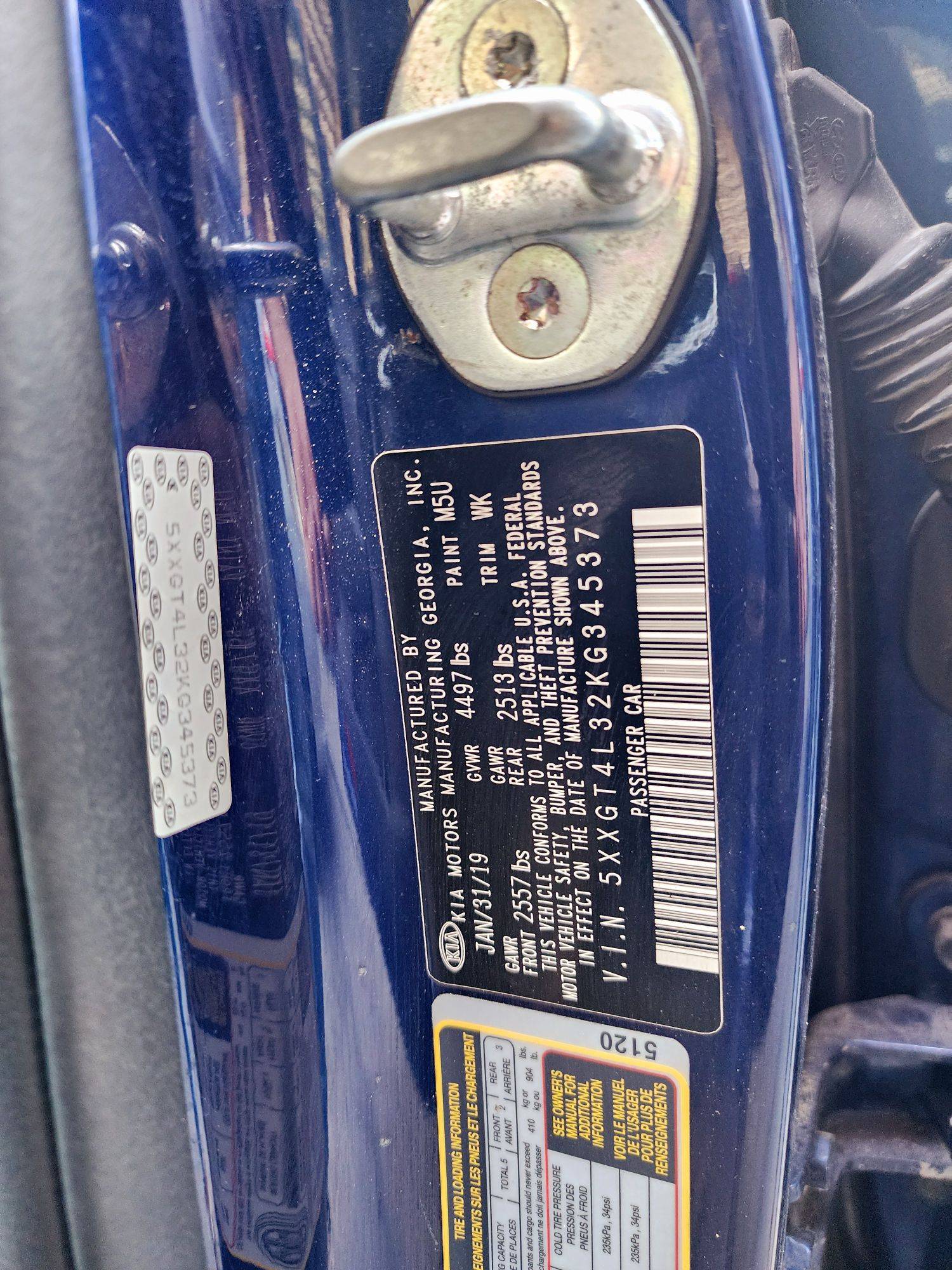 2019 KIA OPTIMA — 92283 Miles — Lot KG345373 — Souq - Marhaba Auctions Used Cars - Image 9