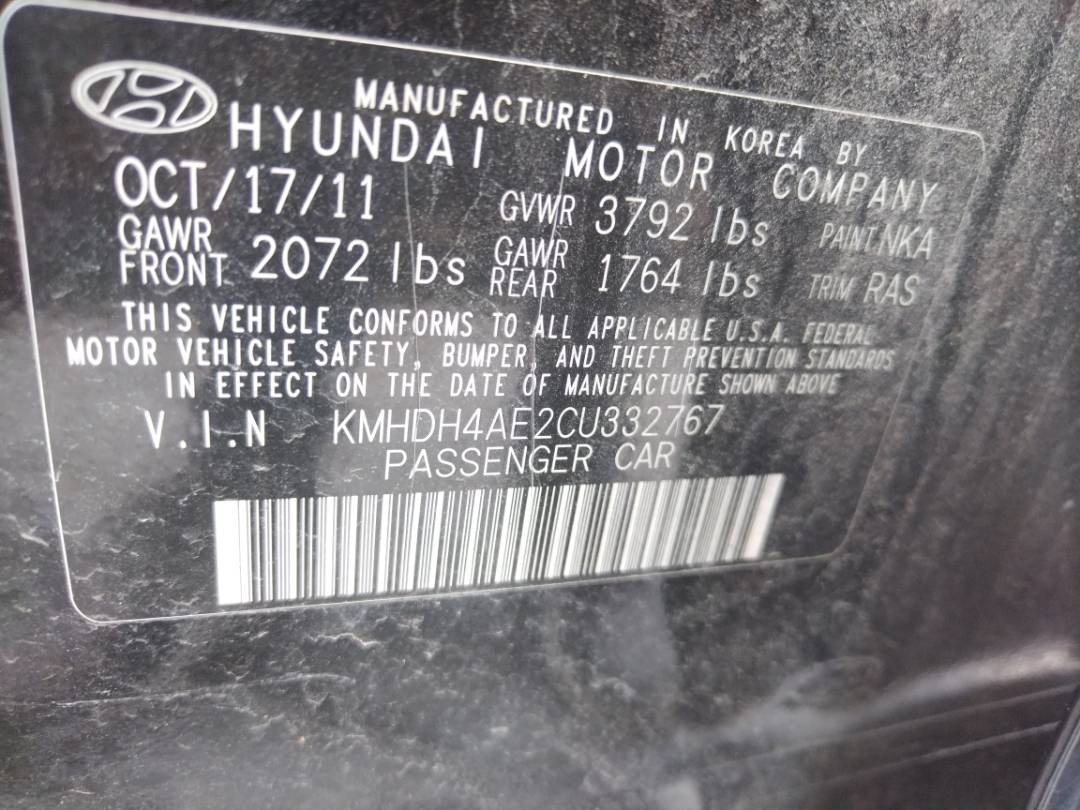2012 HYUNDAI ELANTRA — 121149 Miles — Lot 73515893 - Marhaba Auctions Used Cars - Image 4