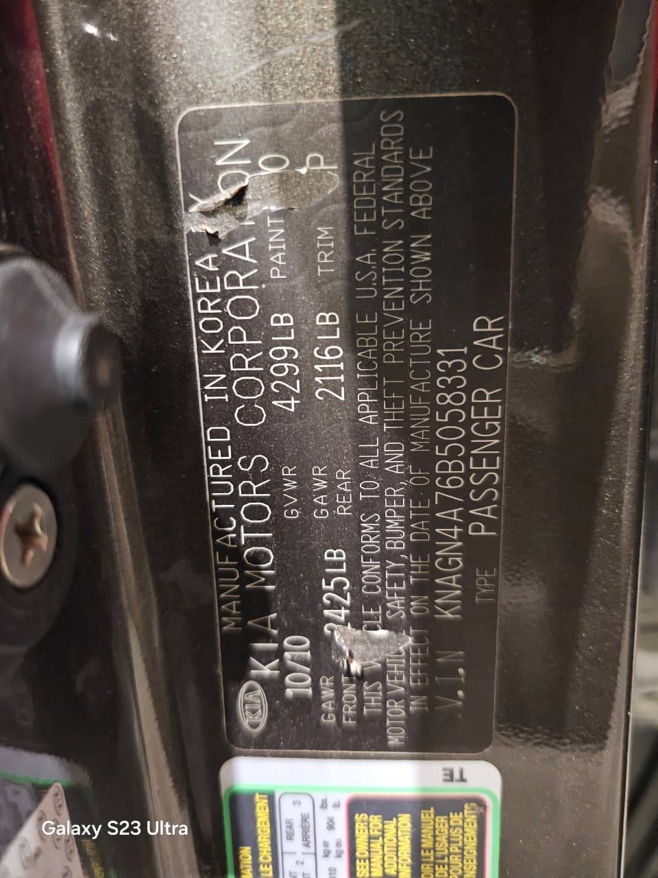 KIA OPTIMA 2011 - Marhaba Auction Used Cars - Image 9