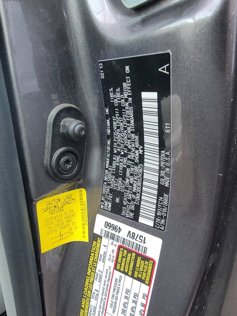 2013 TOYOTA SIENNA — 264964 Miles — Lot C8DS345675 — Main - Marhaba Auctions Used Cars - Image 9