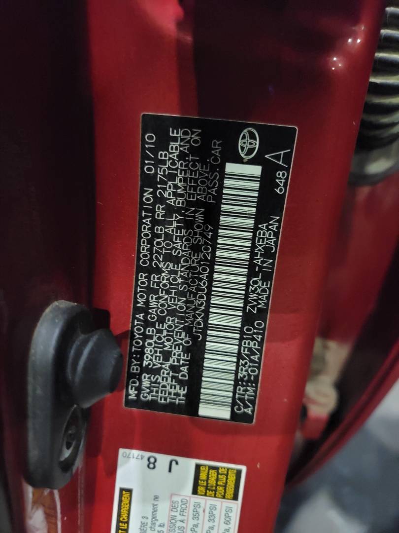 2010 TOYOTA PRIUS — 257845 Miles — Lot 70121904 — Main - Marhaba Auctions Used Cars - Image 10