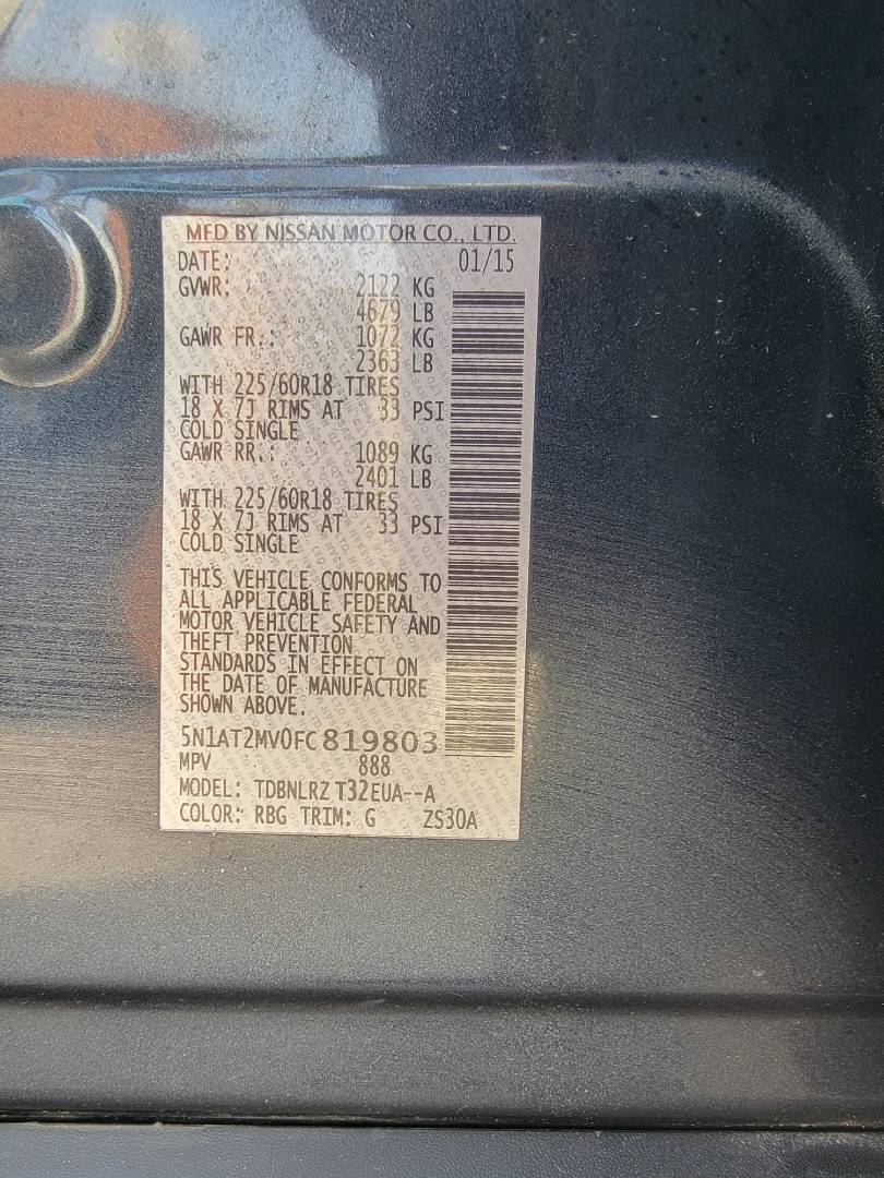 2015 NISSAN ROGUE — 141511 Miles — Lot C819803 — Main - Marhaba Auctions Used Cars - Image 10