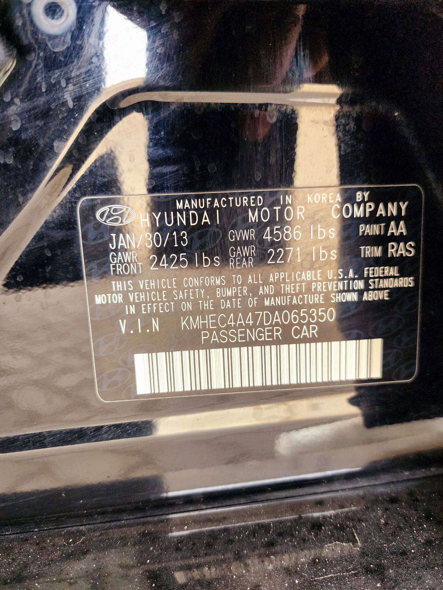 2013 HYUNDAI SONATA — 154361 Miles — Lot 215487 — Souq - Marhaba Auctions Used Cars - Image 9