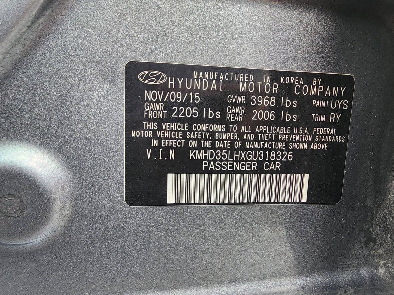 2016 HYUNDAI ELANTRA GT — 164100 Miles — Lot 81792324 — Souq - Marhaba Auctions Used Cars - Image 9