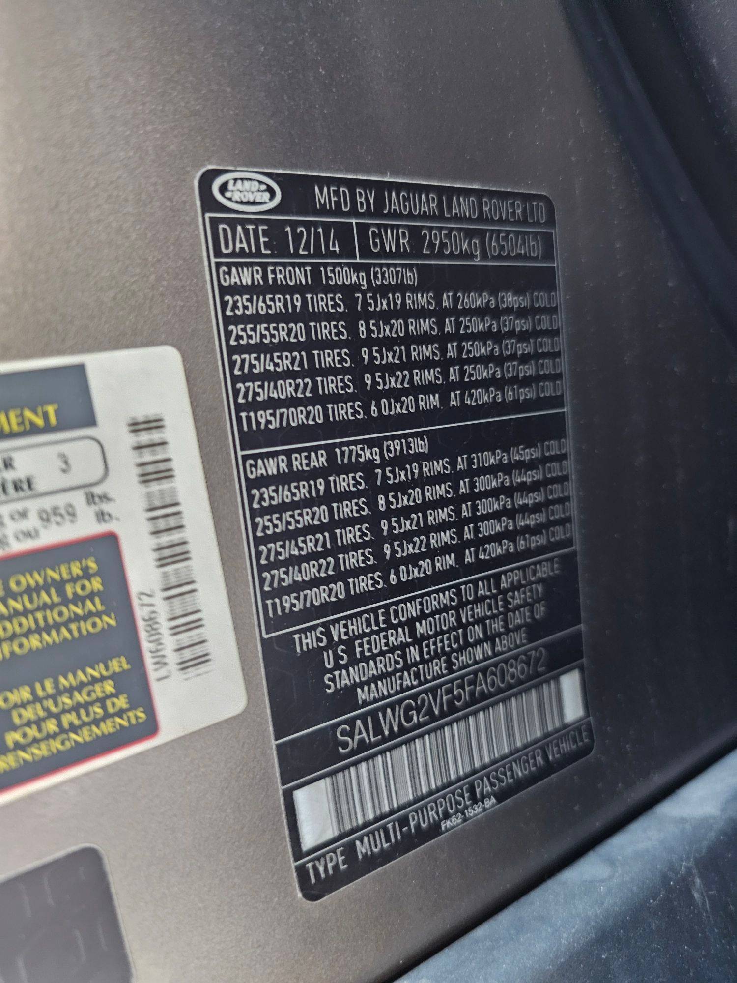 2015 LAND ROVER RANGE ROVER — 95256 Miles — Lot FA608672 — Main - Marhaba Auctions Used Cars - Image 20
