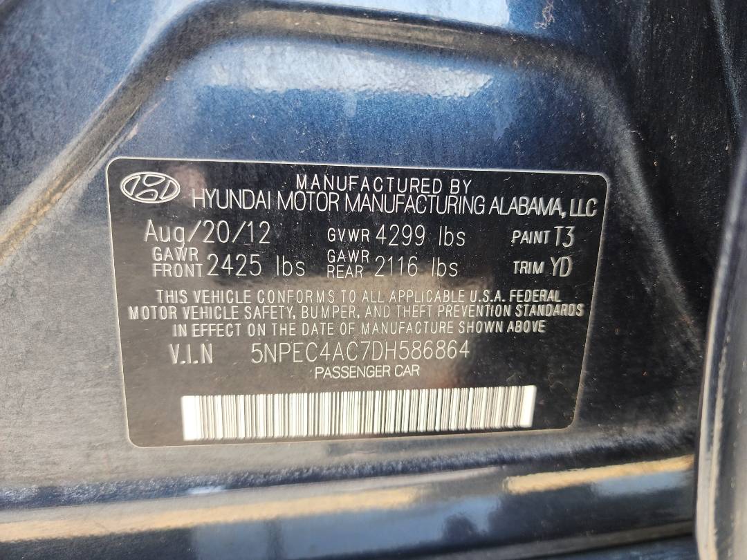 2013 HYUNDAI SONATA — 189811 Miles — Lot 41572 — Main - Marhaba Auctions Used Cars - Image 7