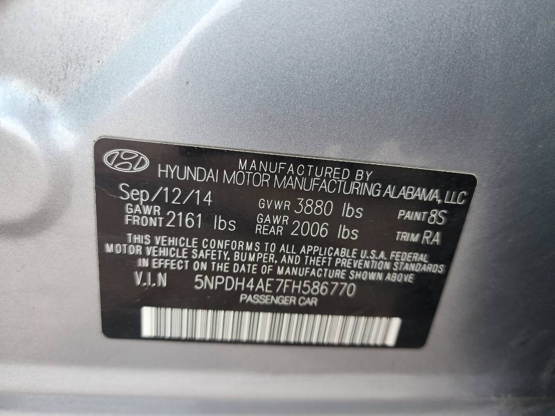 2015 HYUNDAI ELANTRA — 134132 Miles — Lot 39115252 — Souq - Marhaba Auctions Used Cars - Image 12