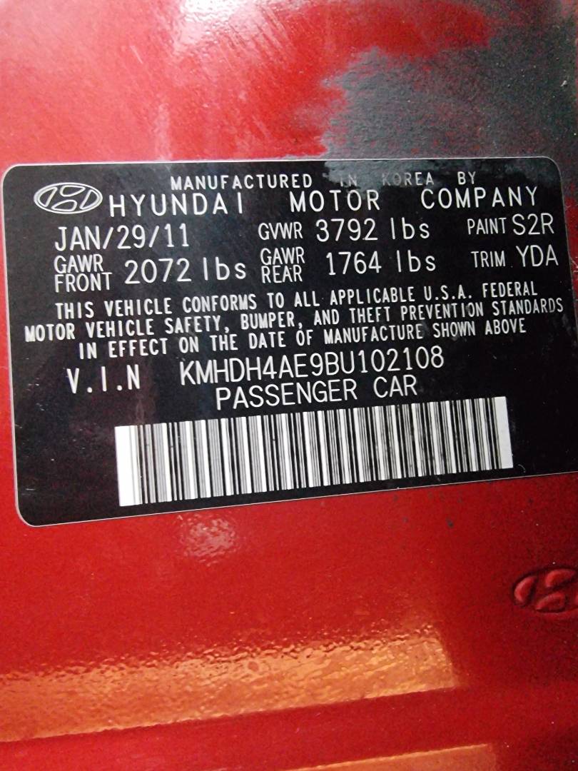 2011 HYUNDAI ELANTRA — 258196 Miles — Lot 125487 — Main - Marhaba Auctions Used Cars - Image 10