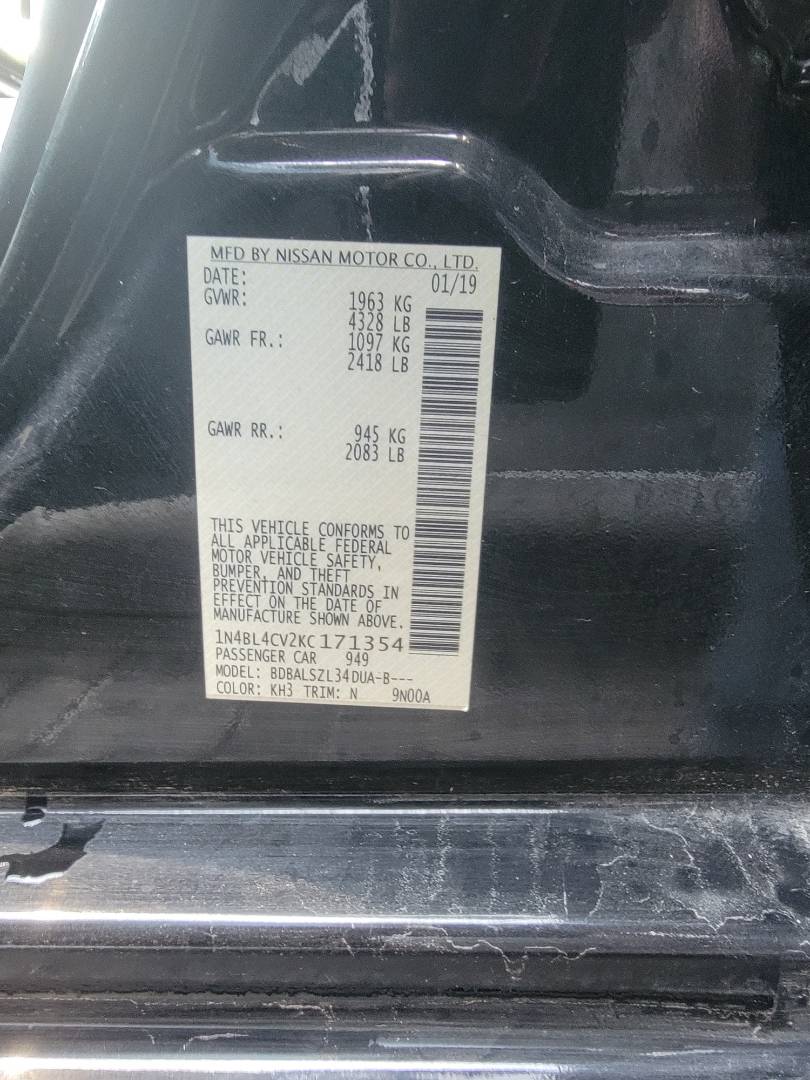 2019 NISSAN ALTIMA — 103093 Miles — Lot 171354 — Main - Marhaba Auctions Used Cars - Image 9