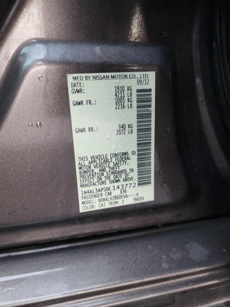 2013 NISSAN ALTIMA — 147128 Miles — Lot 53903843 — Souq - Marhaba Auctions Used Cars - Image 12
