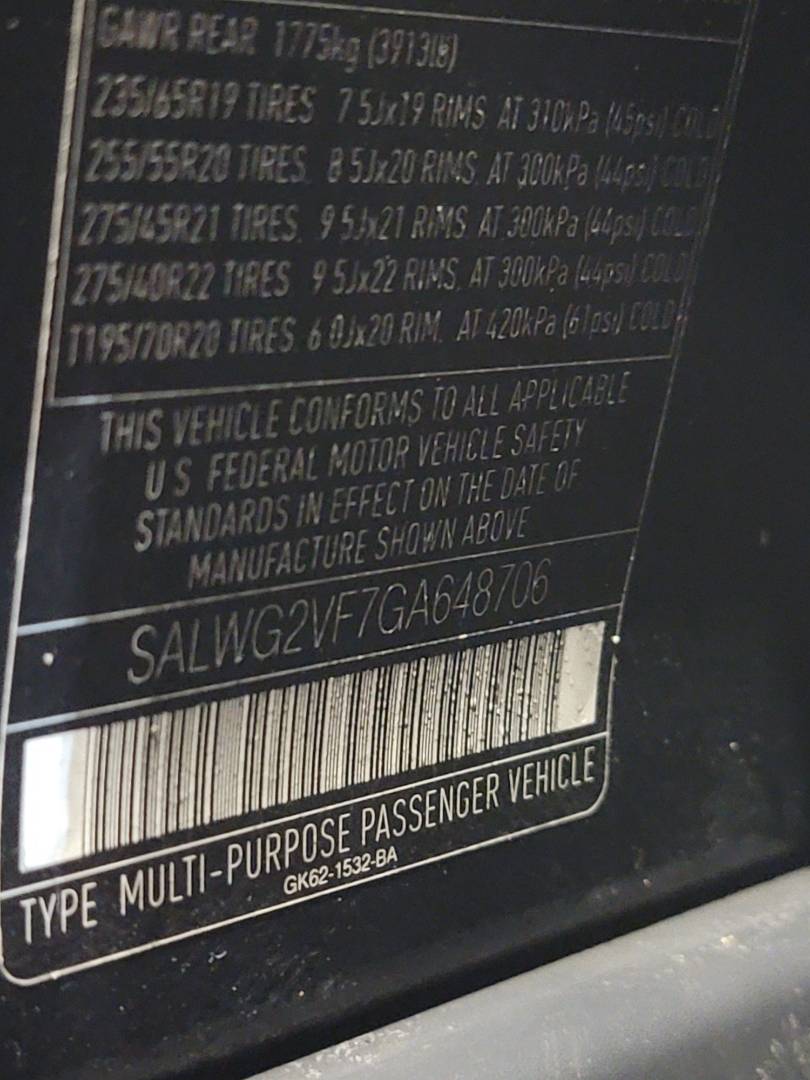 LAND ROVER RANGE ROVER SPORT 2016 - Marhaba Auction Used Cars - Image 10