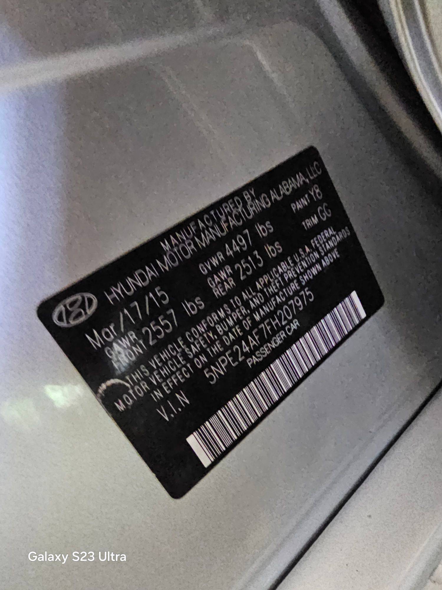 2015 HYUNDAI SONATA — 136479 Miles — Lot 81965195 — Main - Marhaba Auctions Used Cars - Image 9