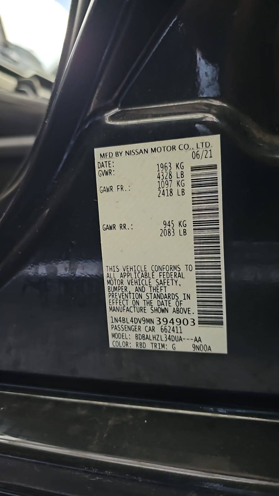 NISSAN ALTIMA 2021 - Marhaba Auction Used Cars - Image 6