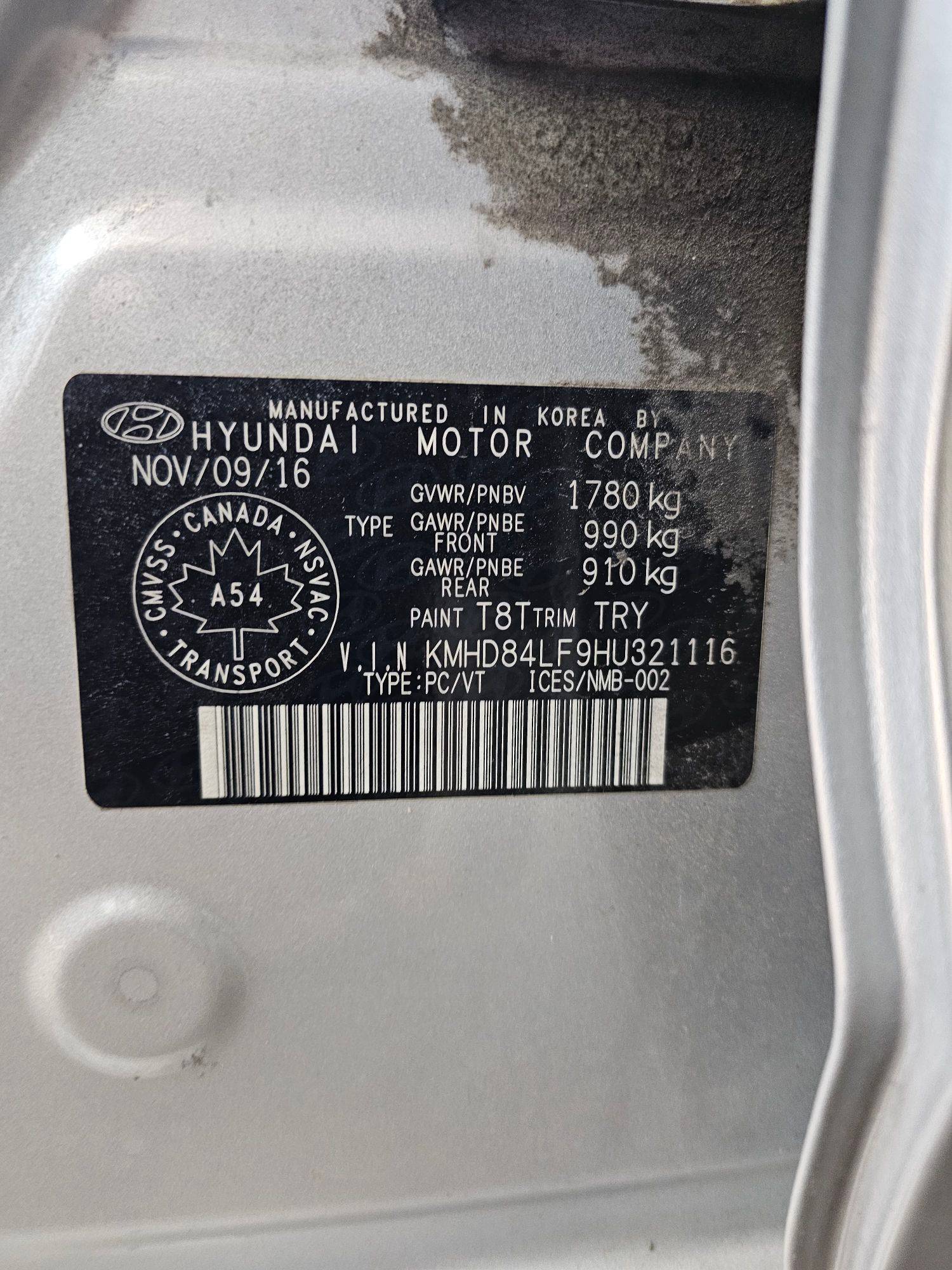 HYUNDAI ELANTRA 2017 - Marhaba Auction Used Cars - Image 10