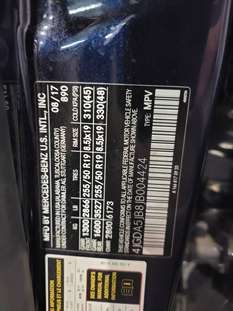 2018 MERCEDES BENZ GLE 350 — 75834 Miles — Lot 8JB004424 — Souq - Marhaba Auctions Used Cars - Image 11
