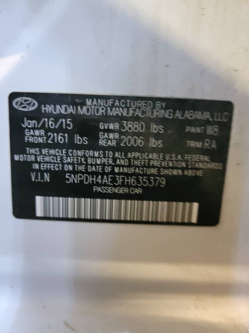 HYUNDAI ELANTRA 2015 - Marhaba Auction Used Cars - Image 9