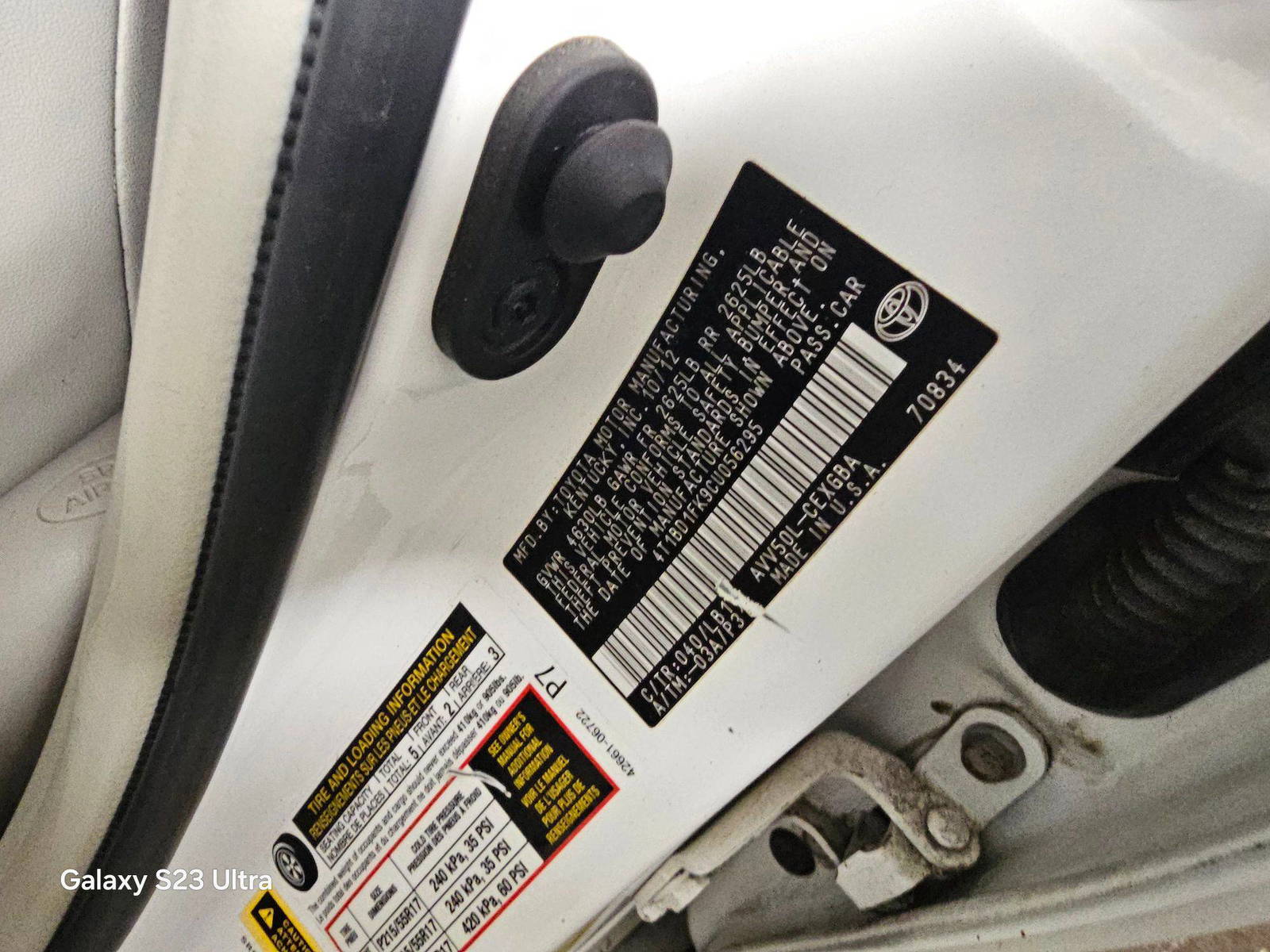 TOYOTA CAMRY 2012 - Marhaba Auction Used Cars - Image 10