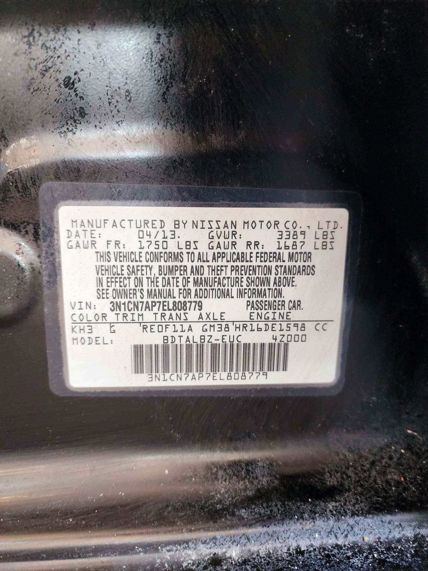 2014 NISSAN VERSA — 131482 Miles — Lot 40099571 — Main - Marhaba Auctions Used Cars - Image 9