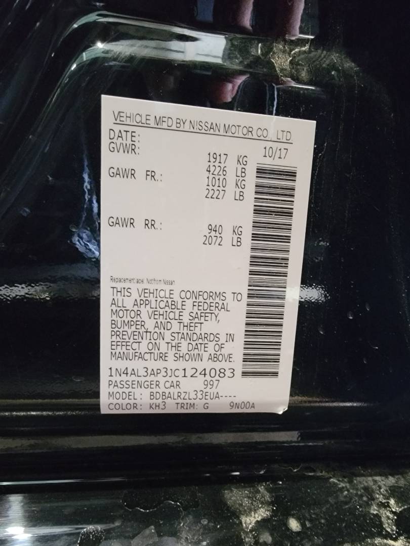 2018 NISSAN ALTIMA — 113534 Miles — Lot AP3JC124083 — Main - Marhaba Auctions Used Cars - Image 10