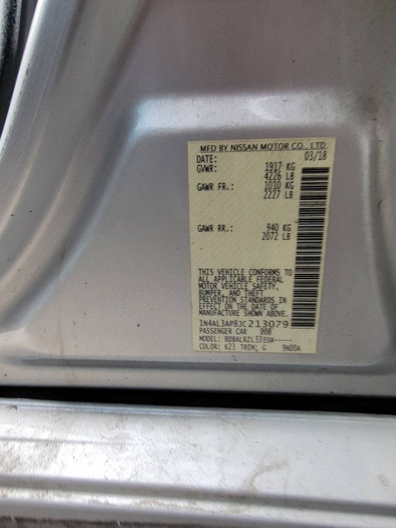 2018 NISSAN ALTIMA — 56184 Miles — Lot C213079 — Main - Marhaba Auctions Used Cars - Image 7