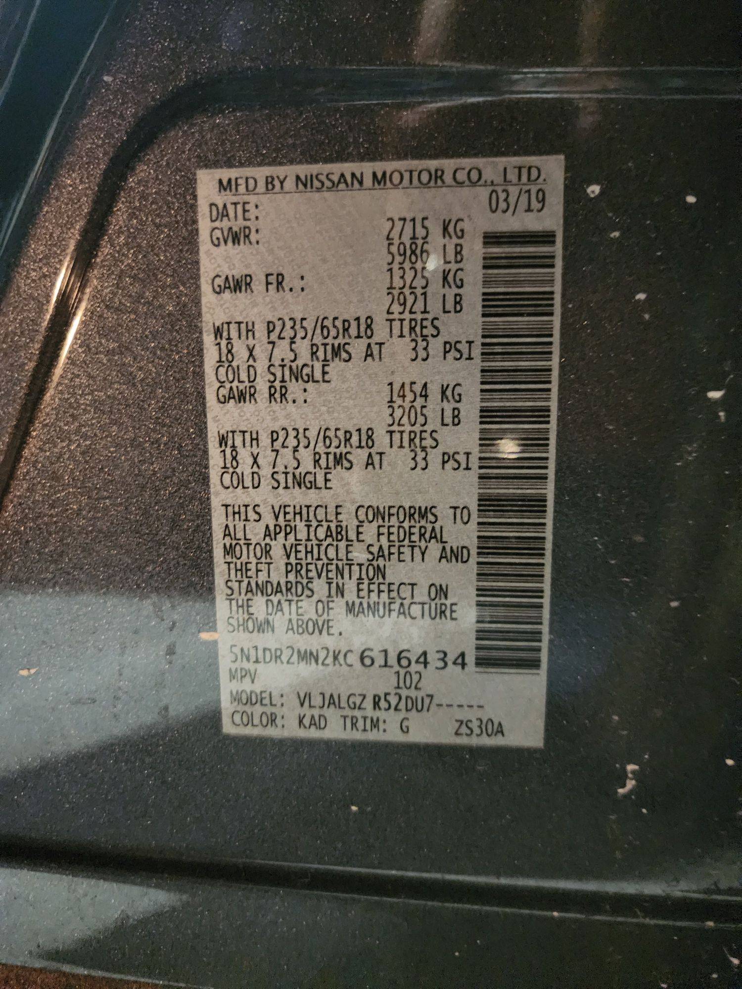 2019 NISSAN PATHFINDER — 144411 Miles — Lot 81988534 — Main - Marhaba Auctions Used Cars - Image 10