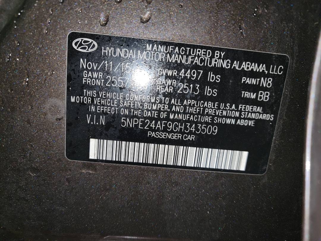 2016 HYUNDAI SONATA — 120115 Miles — Lot 78599133 - Marhaba Auctions Used Cars - Image 8