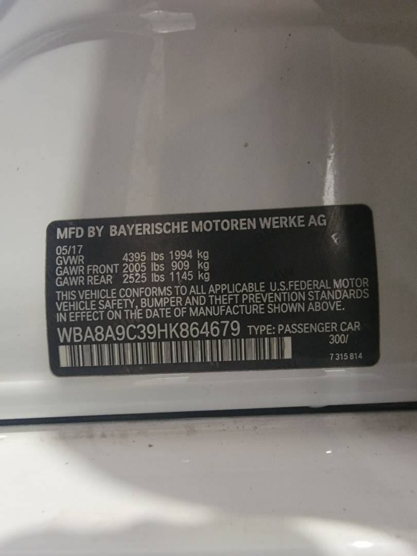 2017 BMW 320 I — 132906 Miles — Lot K864679 — Main - Marhaba Auctions Used Cars - Image 10
