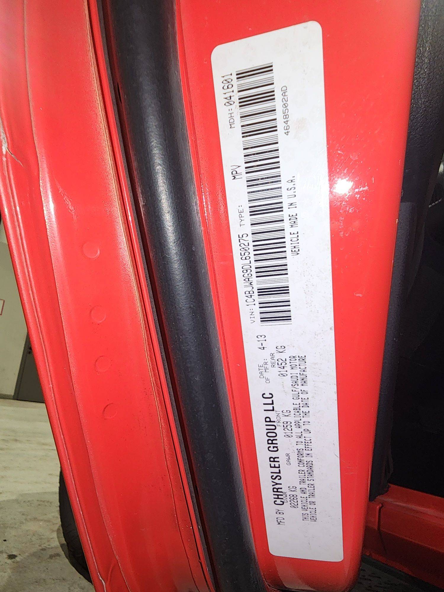 2013 JEEP WRANGLER — 202027 Miles — Lot DL650275 — Souq - Marhaba Auctions Used Cars - Image 10
