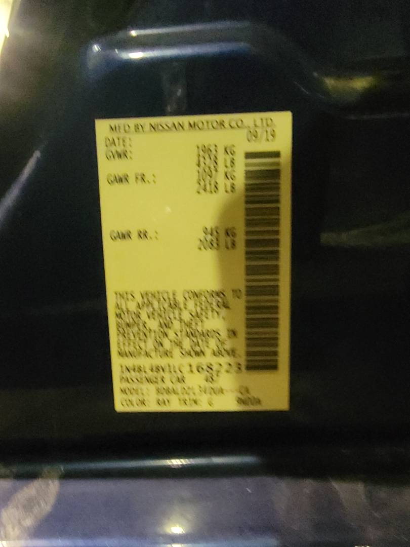 2020 NISSAN ALTIMA — 170299 Miles — Lot V1LC168223 — Main - Marhaba Auctions Used Cars - Image 9